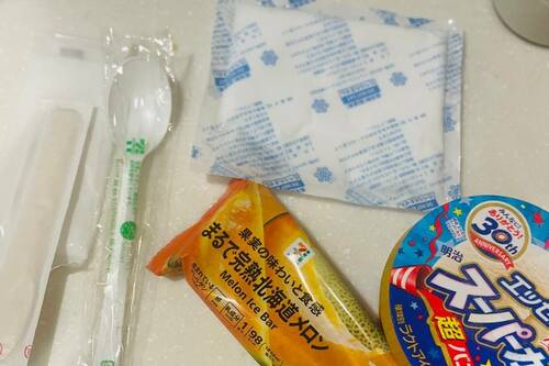 アイスには保冷剤をつけてくれる イメージ