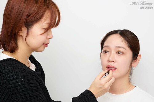 テスト1：仕上がり ピンクリップおすすめ イメージ