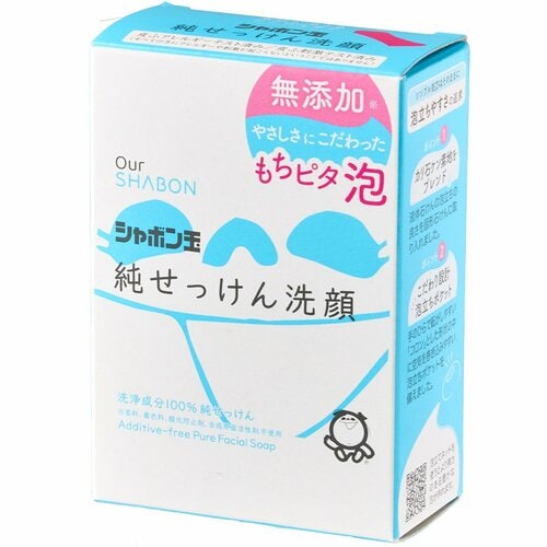 洗顔石鹸おすすめ シャボン玉石けん 純せっけん洗顔固形タイプ イメージ2