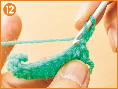 「長編み」の編み方 イメージ13