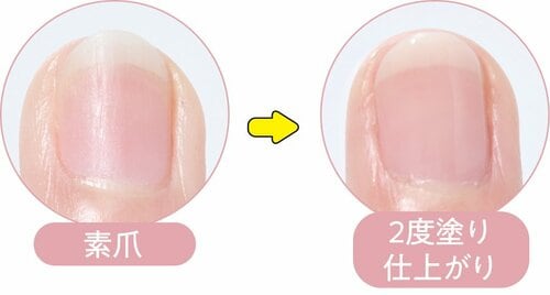 凹凸補整力:深いキズもしっかりコーティング ネイル補強剤・ハードナーおすすめ イメージ