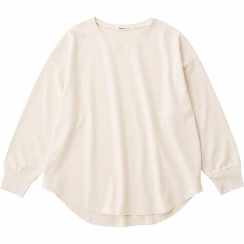 レディースのロンTおすすめ studio CLIP ダブルフェイス裾ラウンドプルオーバー イメージ