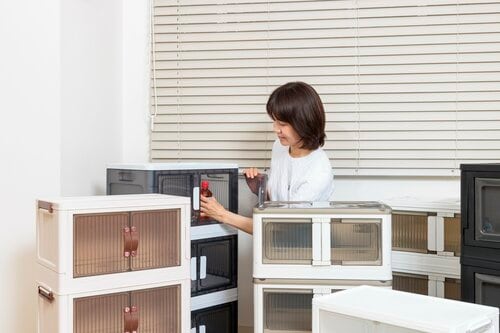 「観音開きの折りたたみ収納ボックス」の検証方法は? 折りたたみ収納ボックスおすすめ イメージ