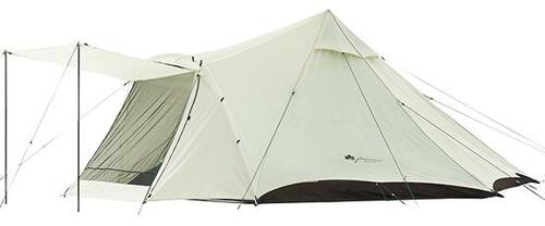 巨大なタープとしても使える“ロゴス”の大人数収容テント イメージ