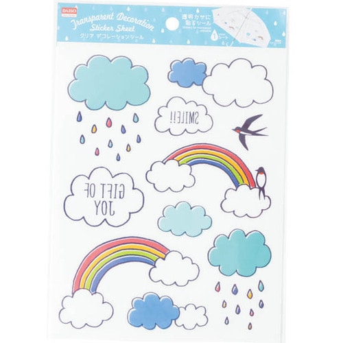 ダイソー:クリア デコレーションシール:百均