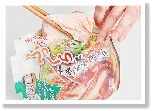 パッケージの中に鶏肉を入れるだけ！ おかずの素おすすめ イメージ