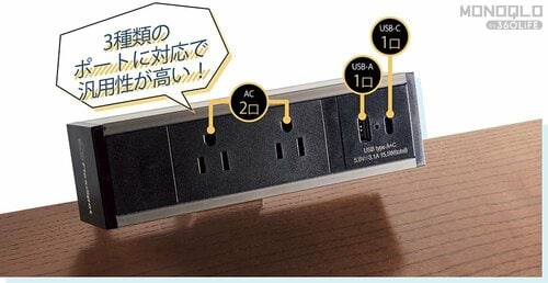 3種類のポートに対応 クランプ式電源タップおすすめ イメージ