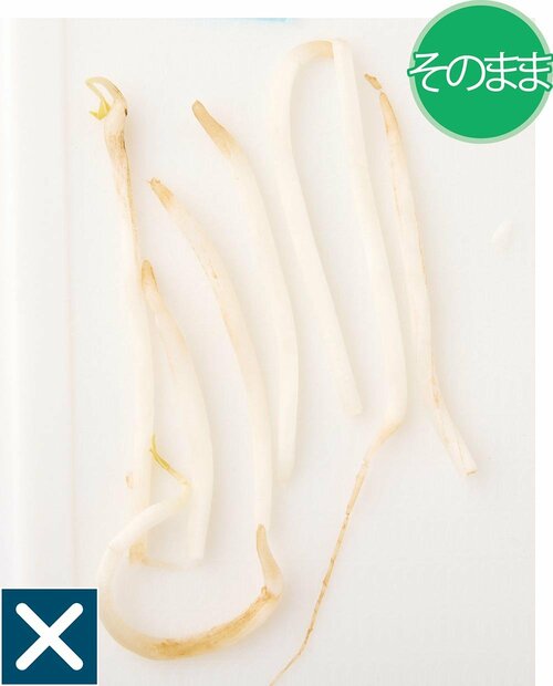 そのまま:端が食べられないほど傷んでる
