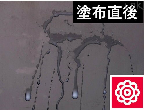 塗った直後の防汚力はバッチリ! イメージ