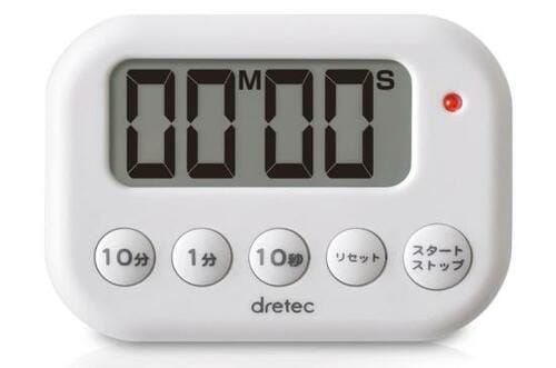 ドリテック(dretec):LEDタイマー T-528WT:キッチンタイマー