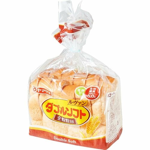 低糖質パンおすすめ 山崎製パン ダブルソフト 全粒粉入り イメージ