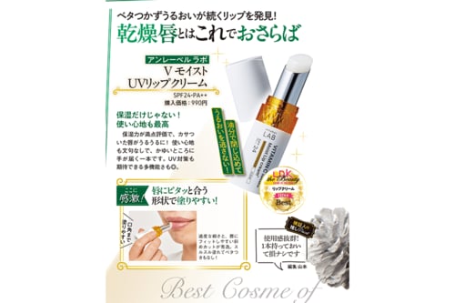 アンレーベル ラボ「Vモイスト UVリップクリーム」 イメージ