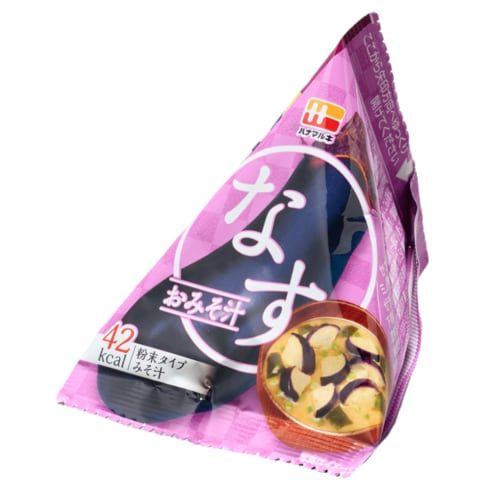 インスタント味噌汁おすすめ ハナマルキ 三角パックごちそう具材 なすのおみそ汁 イメージ