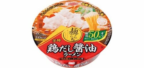 エースコック:麺ごこち 糖質50%オフ 芳醇鶏だし醤油ラーメン:カップ麺