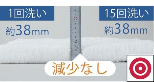 持続性のテスト結果 フェイスタオルおすすめ イメージ