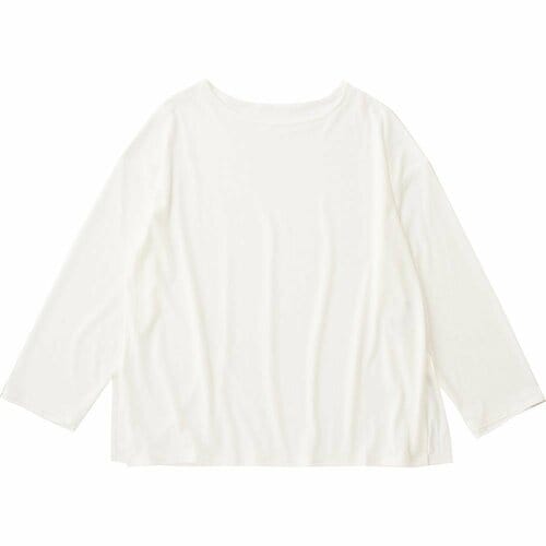 レディースのロンTおすすめ グローバルワーク スラブボートネックルーズTシャツ イメージ