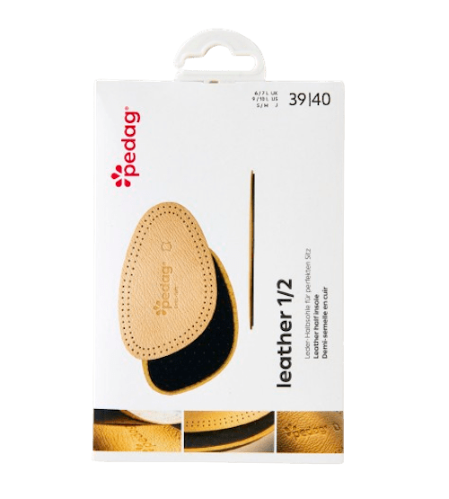 つま先・かかとインソールおすすめ ペダック ハーフインソール レザー 1/2 イメージ1