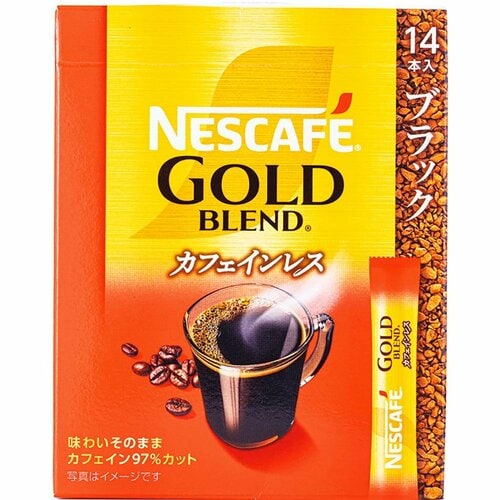 カフェインレスコーヒーおすすめ ネスレ日本 ネスカフェ ゴールドブレンド カフェインレス スティック ブラック イメージ1