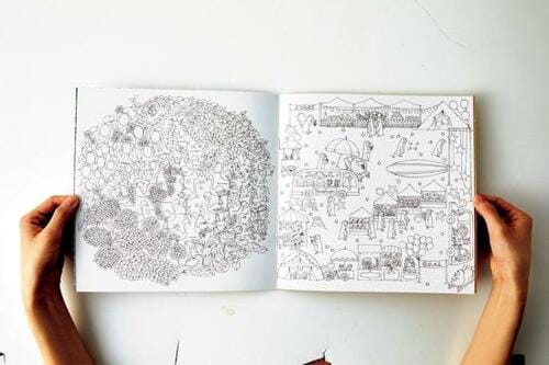 「500円ではじめよう かわいい!楽しい!ぬりえブック ひみつの島の星祭り」 大人の塗り絵おすすめ イメージ2