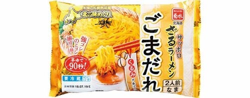 菊水:サッポロざるラーメン ごまだれ:冷やし麺