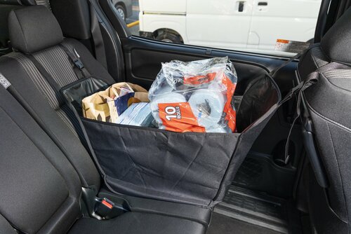 結果:開口部がとても広いので、大きな荷物も入れやすい! 車用ハンモックバッグおすすめ イメージ2