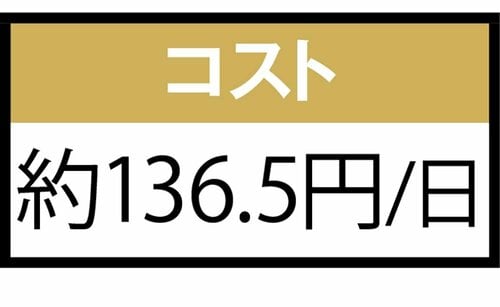 コスト：1日約136.5円 コエンザイムQ10サプリおすすめ イメージ