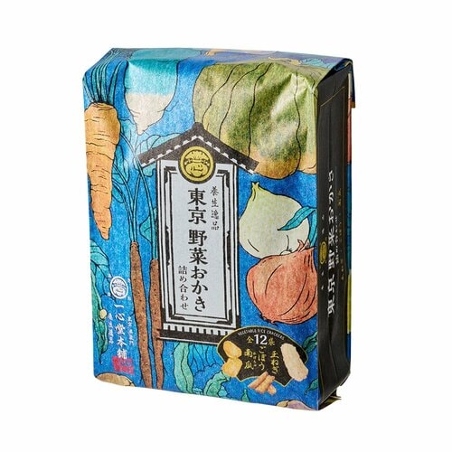 羽田空港で買えるお土産おすすめ 一心堂本舗 東京野菜おかき 詰め合わせ イメージ1