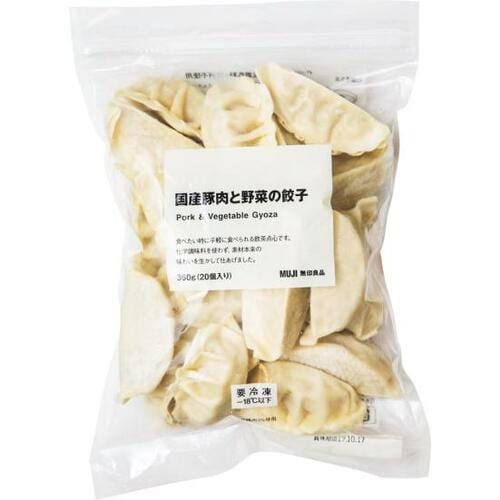 無印良品:国産豚肉と野菜の餃子:冷凍食品