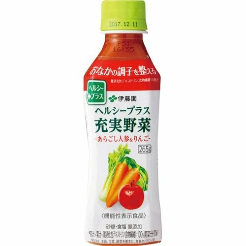 伊藤園:ヘルシープラス  充実野菜あらごし 人参＆りんご（265g）