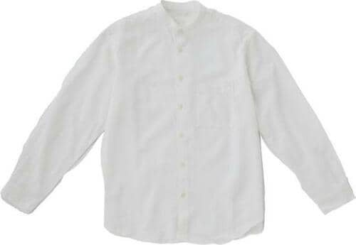 やわらか生地が嬉しいGUのスタンドカラーシャツ イメージ