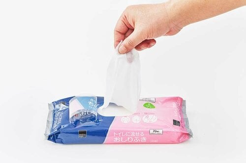 取り出しもスッと楽で複数枚が出ない 大人用おしりふきおすすめ イメージ