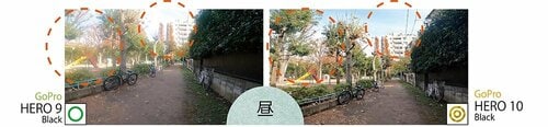 昼間の描写でも不自然な白飛びがない イメージ