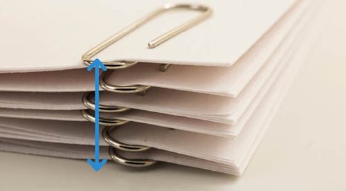 従来ステープラーとの厚さ比較 ハリナックスプレスがWIN! イメージ