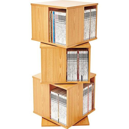 雑誌300冊収納可能！ Hamaguchi「A4判雑誌回転式ブックラック」 イメージ