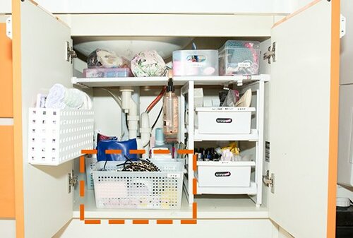 中身が見やすいバスケットで仕分けて一覧化！ イメージ