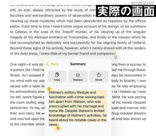 文章の校正や要約で効率的なテキストの作成が行えます ［米国で実装済み］  iPad miniおすすめ イメージ2