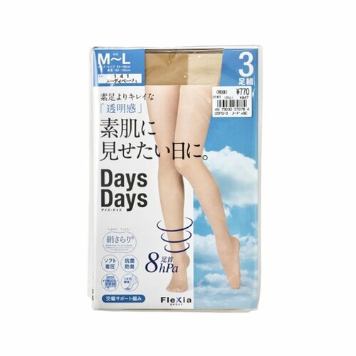 ストッキングおすすめ 関東ナイロン Days Days 素肌に見せたい日に。 3足組 ストッキング イメージ