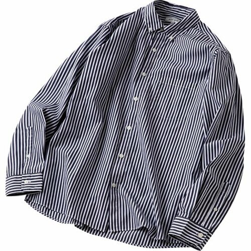 グローバルワーク:ロンドン ストライプシャツ:ワイシャツ