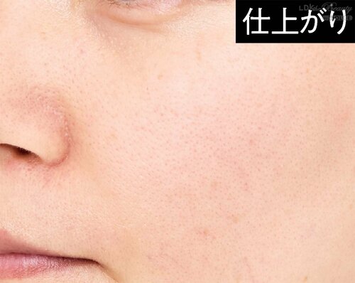 仕上がり:粉っぽく厚塗り感が出る テカリ防止パウダーおすすめ イメージ