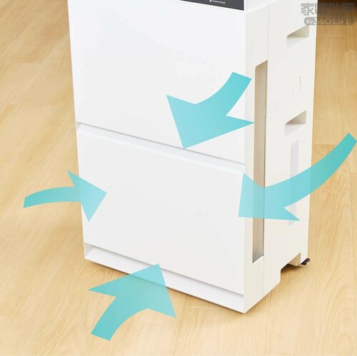 <吸引力>小さめボディながら全4方向から吸引 高級空気清浄機おすすめ イメージ