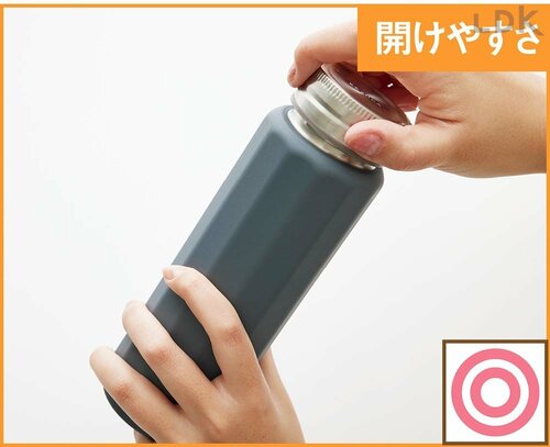 角が指にかかって開けやすい 水筒おすすめ イメージ