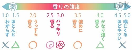 香りの強度レベルの画像