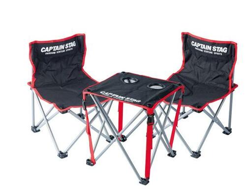 コンパクトで座り心地◎のキャプテンスタッグ「テーブルチェアセット」 イメージ