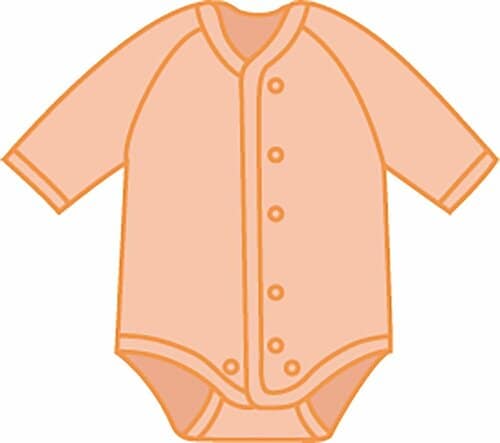 赤ちゃんのロンパースのイラスト