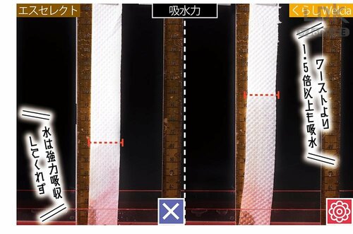 吸水力はワーストの1.5倍以上！ ドラッグストアのキッチンペーパーおすすめ イメージ