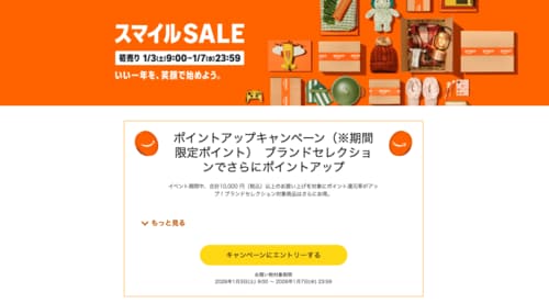 エントリーでポイントアップ 初売りおすすめ イメージ
