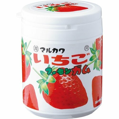丸川製菓:マーブルガム ボトル いちご:駄菓子