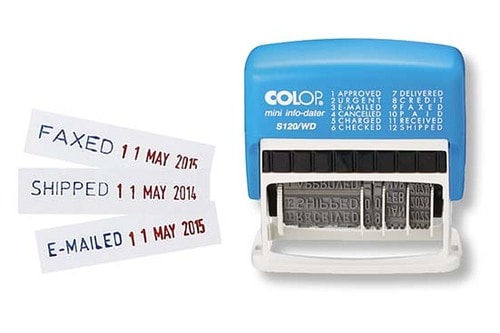 文具:学用品:文房具:書類整理:ズボラ:colop:日付+メッセージスタンプ S120WD