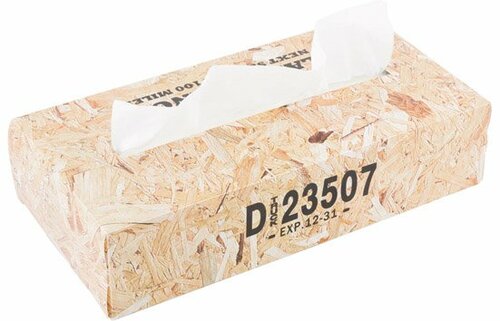 セリア:TISSUE CASE WOOD LOGO