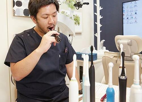 電動歯ブラシの使用